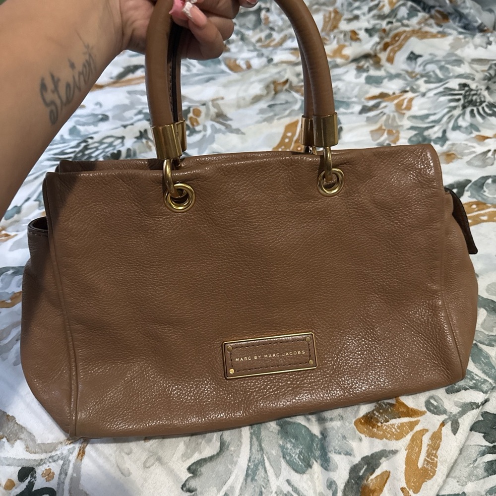 Marc By Marc Jacobs Brown Leather Tote with Gold Hardware